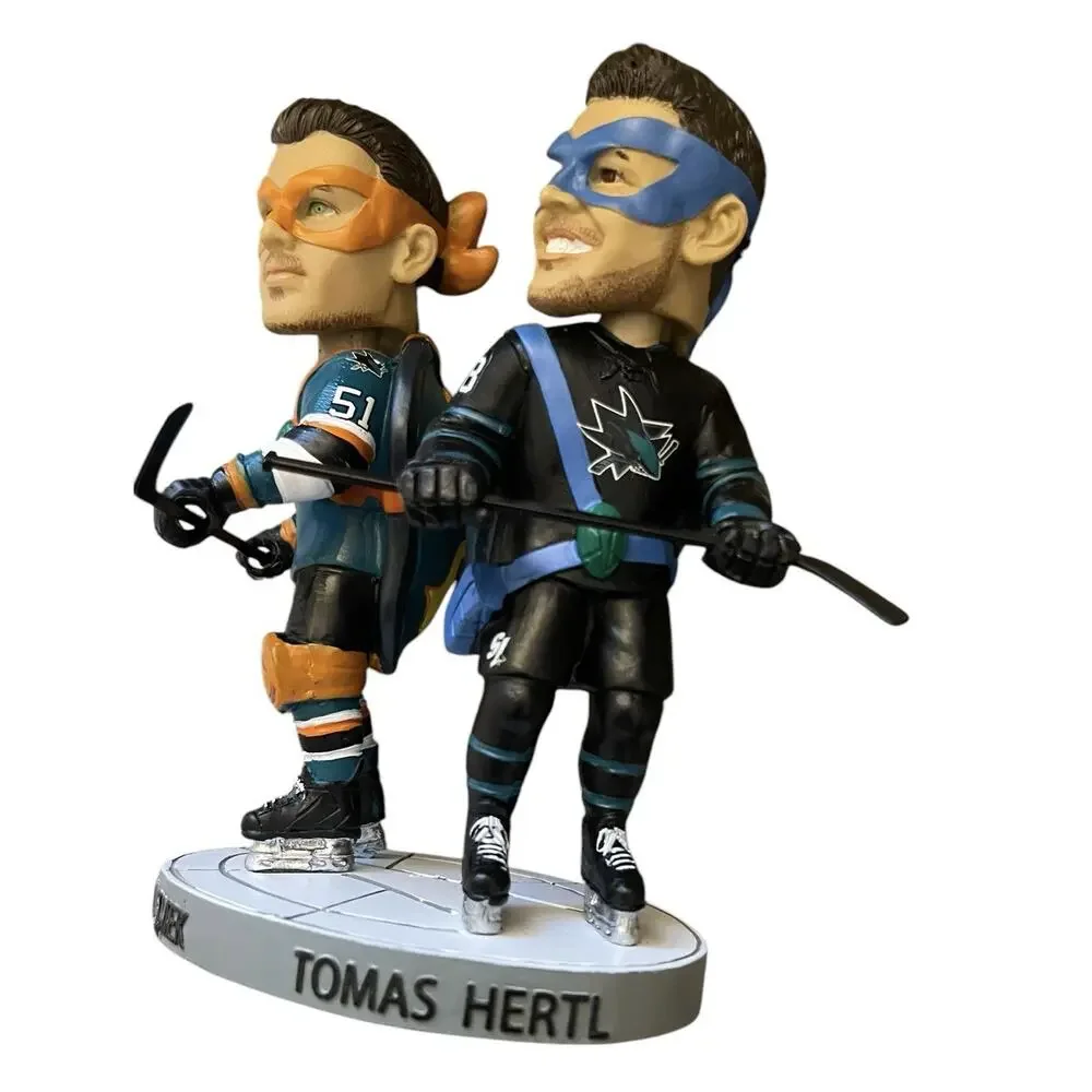 San Jose Barracuda Hertl & Simek Ninja Turtles bobblehead SGA 2018 SJ Sharks